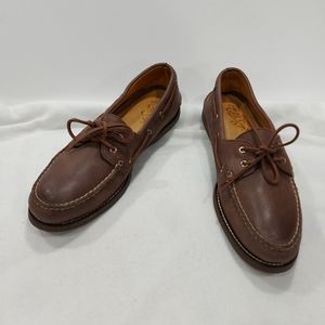 Sperry Men's Original 2-Eye Boat Shoe in Brown Leather Gold Cup Size 1